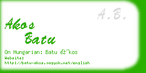 akos batu business card